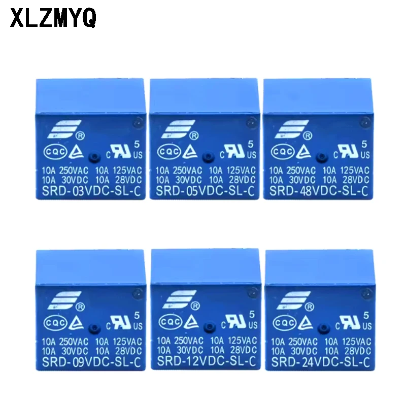 20 шт. реле мощности SRD-05 в 06 09 12 В 24 48 постоянного тока-реле Φ 10 переменного тока 5
