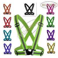 reflective harness for night cycling reflective clothingadjustable safety vest reflective elastic band bicycle riding equipment