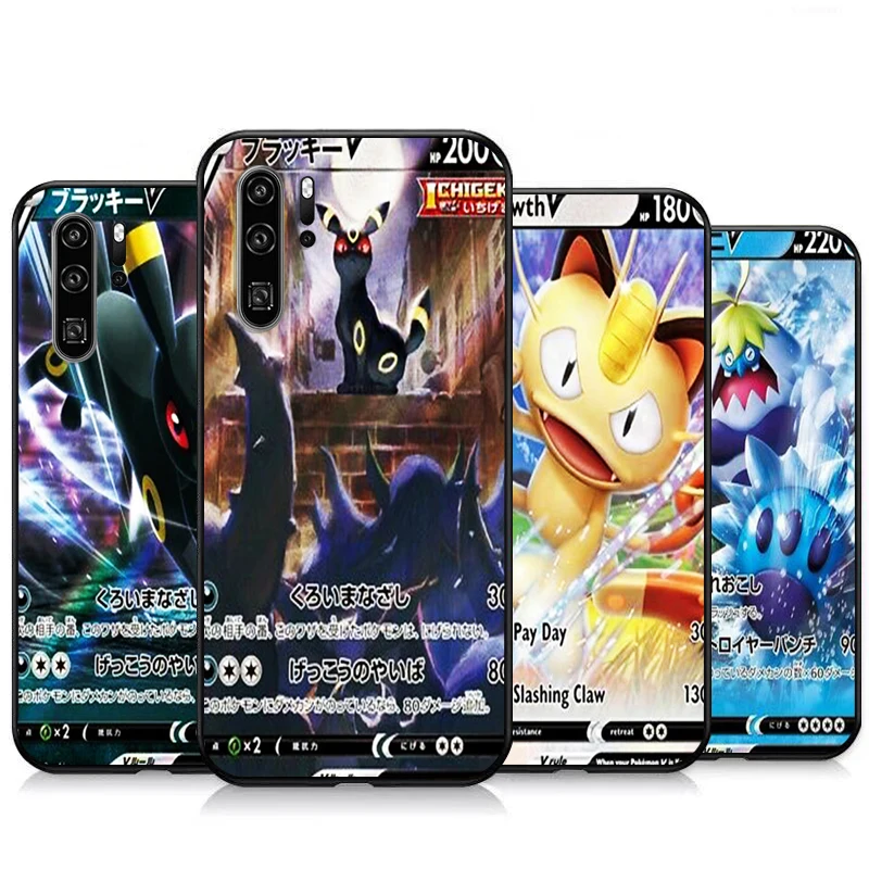 

Pokémon Flash Card Phone Cases For Huawei Honor P30 P40 Pro P30 Pro Honor 8X V9 10i 10X Lite 9A Cases Back Cover Soft TPU Funda