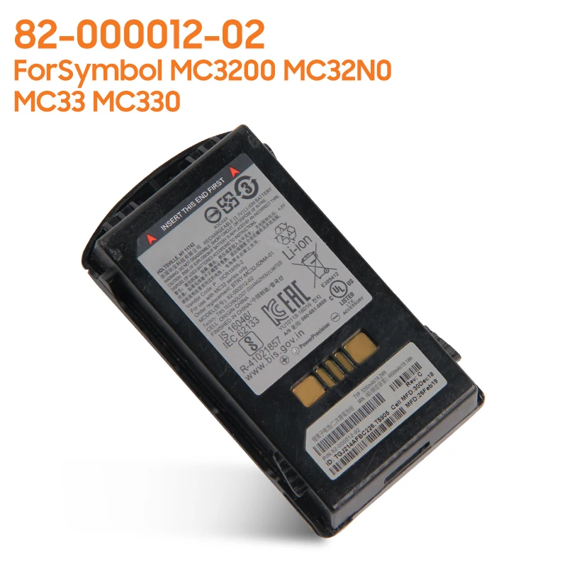 Оригинальная Аккумуляторная Батарея 82-000012-02 для Symbol MC3200 MC32N0 MC33 MC330, аккумуляторы для мобильных компьютеров 5200 мАч