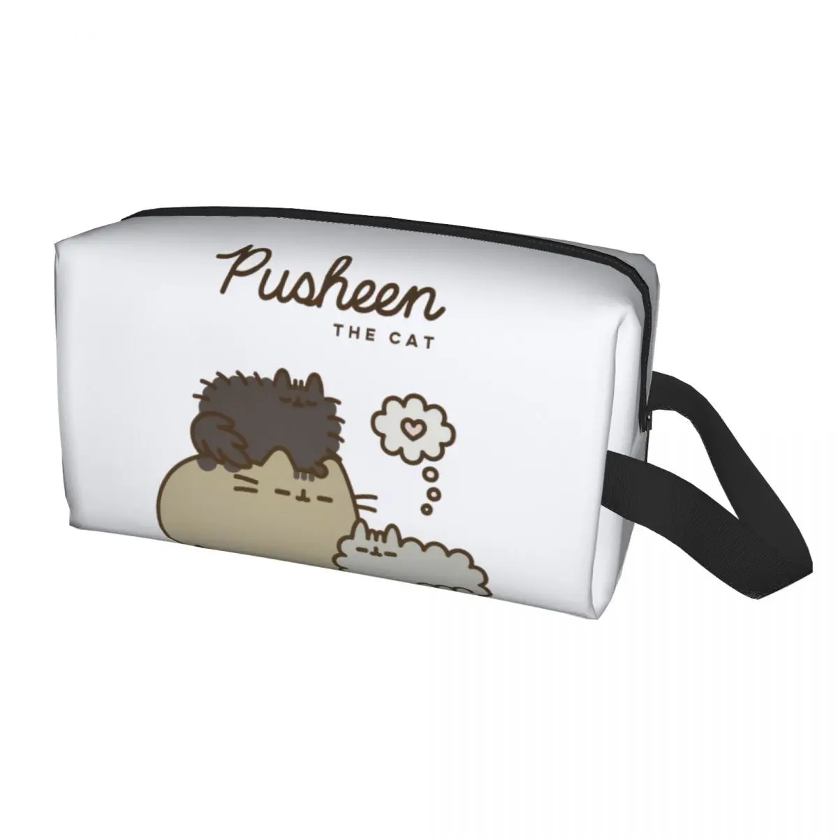 

Custom Pusheens Cat Travel Cosmetic Bag Women Tabby Catroon Pattern Makeup Toiletry Organizer Ladies Beauty Storage Dopp Kit