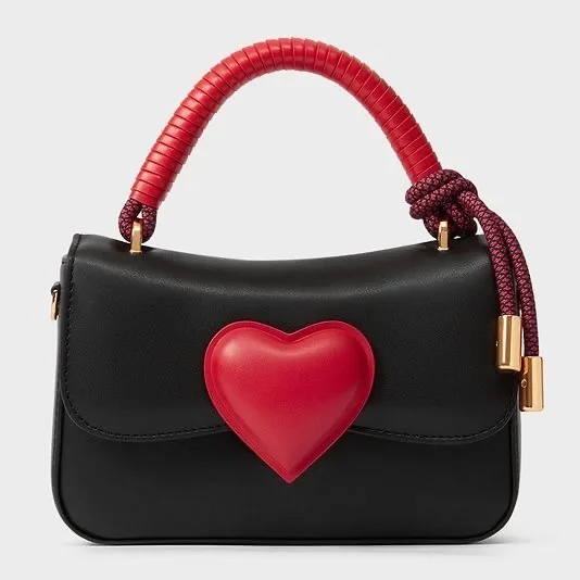 Женские кошельки через плечо с бантом сумочки в форме сердца дизайнерский