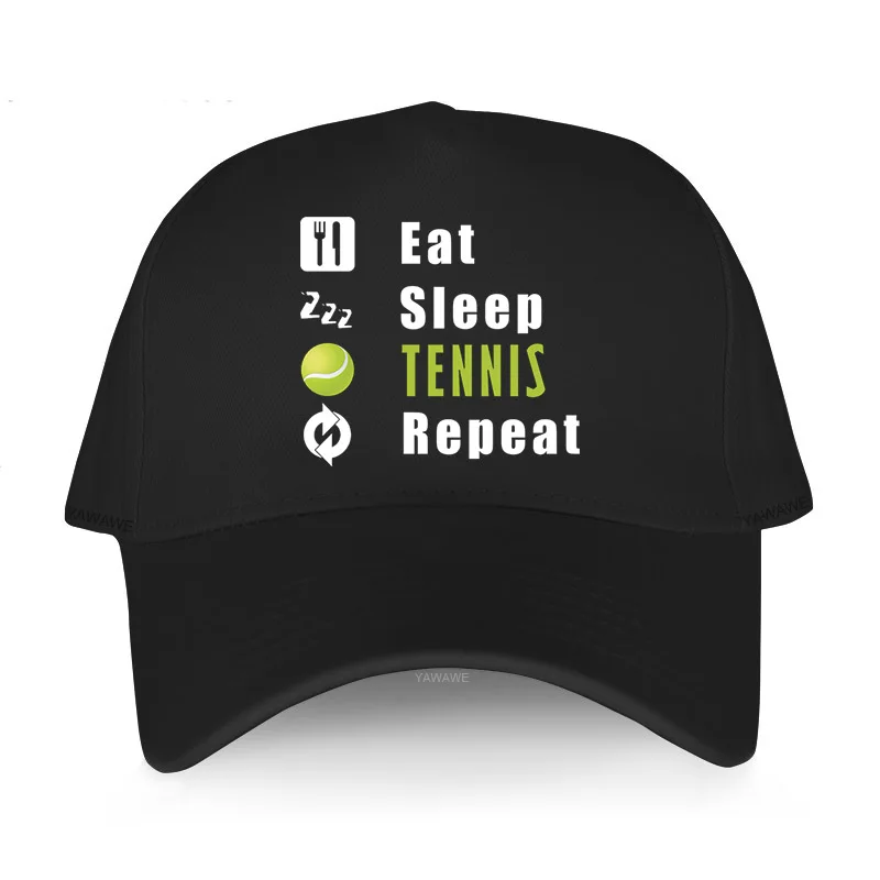 

Men Original Leisure Hat Hip Hop Sport Bonnet EAT SLEEP TENNIS REPEAT fashion Graphic print Baseball Cap female popular hats