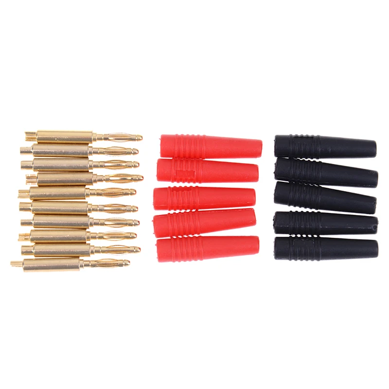 

Random10pcs 2mm Wire Cord Solder Type Banana Plug Jack Connector Gold Plated