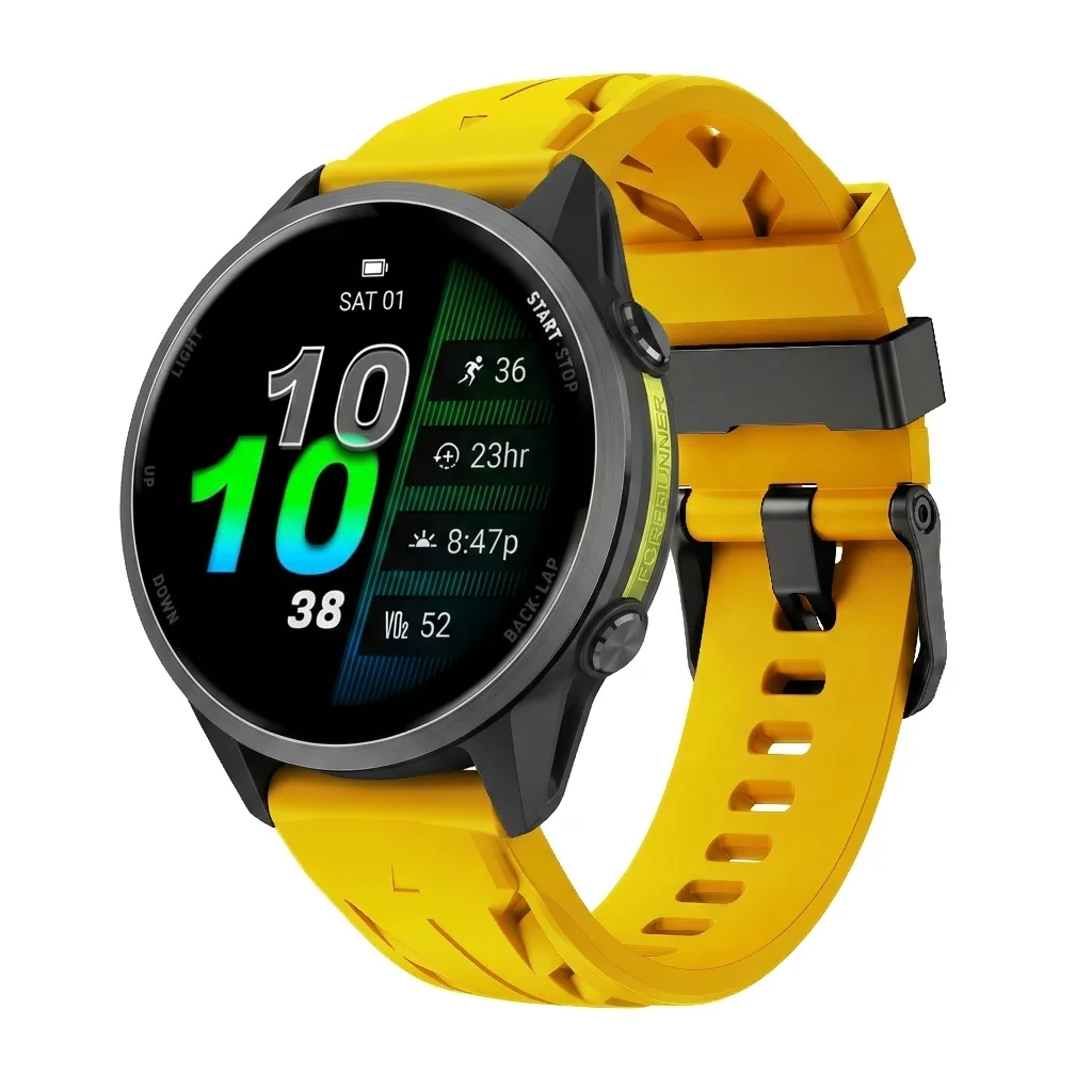 Фото Силиконовый спортивный ремешок для Garmin Forerunner 970 965 955 945 935/Descent G2/MARQ Gen 2/Fenix8 Pro 47 мм, QuickFit 22 мм, ремешок для часов №4