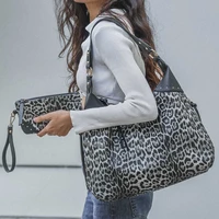 celela 2pcs women handbag purse set leopard pattern studs hobo wallet set high quality pu leather shoulder bag