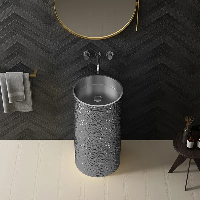 Столбик из нержавеющей стали раковина от пола до потолка индивидуальная