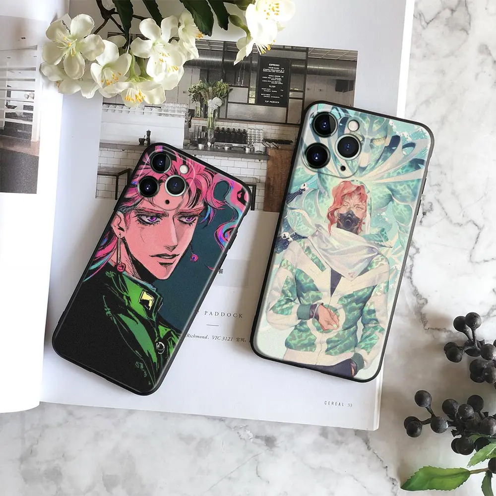 Noriaki Kakyoin JOJO аниме Мягкий силиконовый чехол для телефона iPhone SE 6s 7 8 Plus X XR XS 11 12 13 Mini