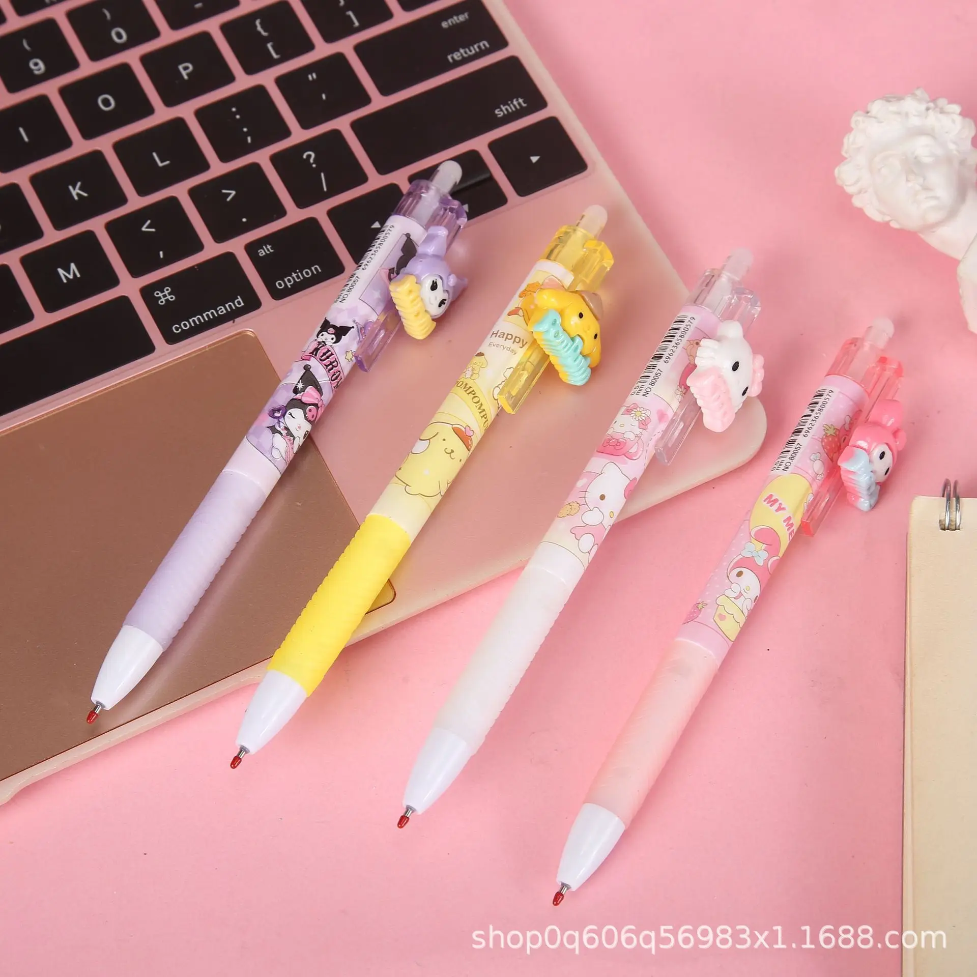 2025 New Sanrio Cartoon Hello Kitty Kuromi Patch Press Neutral Pen Stainless Steel Student 0.5mm School Gift