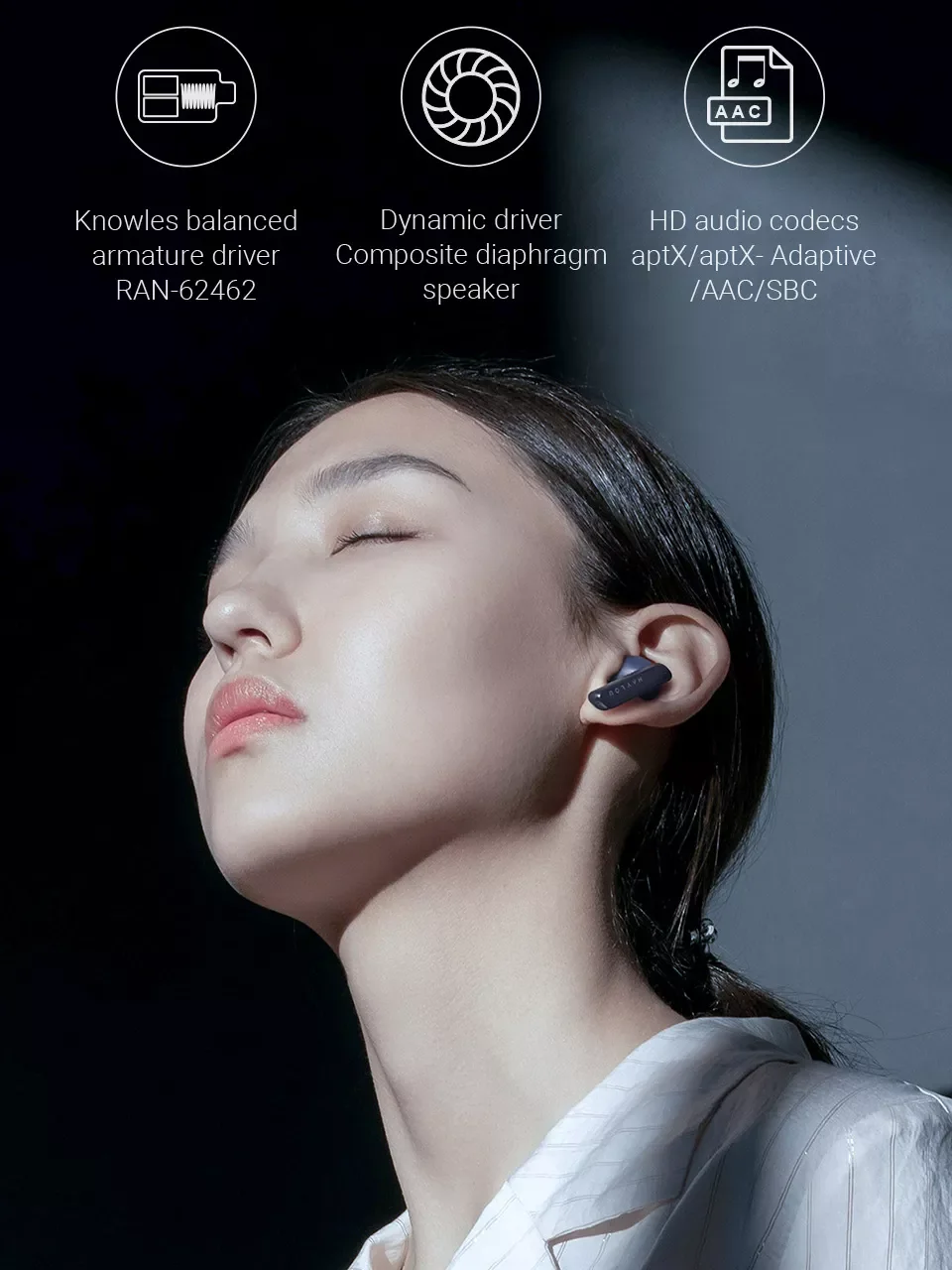 W1 QCC 3040 fone bluetooth 5.2 Wireless Earphones Apt-X/AAC Moving iron + Moving auriculares tws gamers headphone enlarge