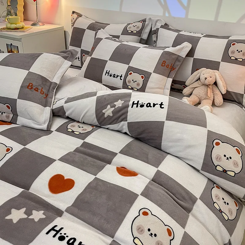 

1 шт., зимнее теплое бархатное покрывало с мультяшным принтом