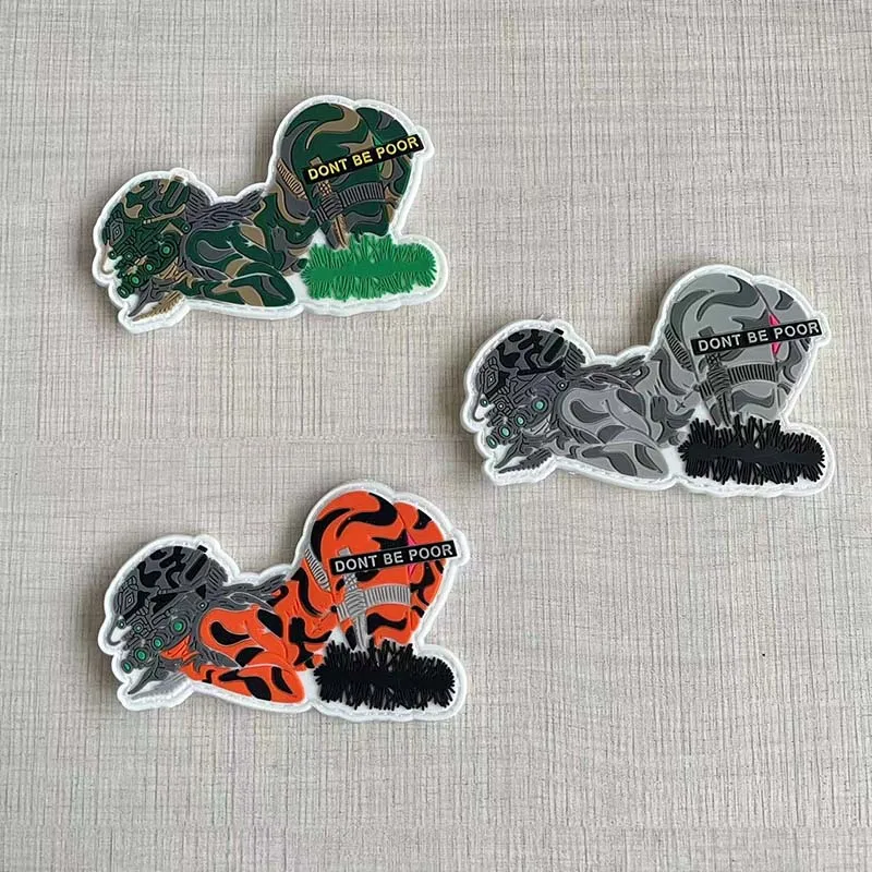 Мягкая резиновая нашивка на крючок и петлю из ПВХ 6 5*10 см