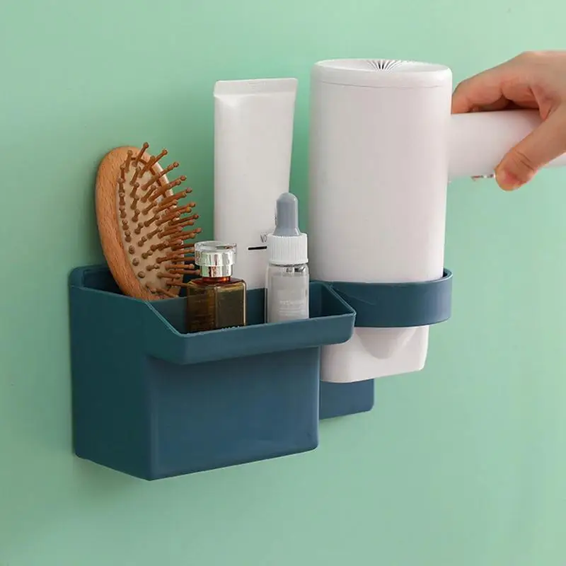 

Hair Dryer Organizer 3 in 1 Wall Mounted Hair Dryer Holder Hair Tool Organizer Bathroom Blow Dryer Holder Hanging Hot Tool Holde