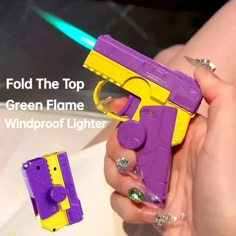 Модная складная зажигалка с гироскопом надувная персонализированная спиннер на