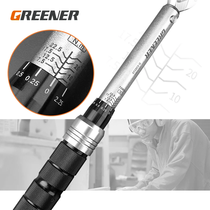 Гаечный ключ GREENER 1/4 'ɱ/4'' гаечный с двухсторонним храповым механизмом
