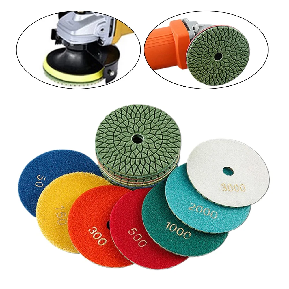 

Diamond Polishing Pads 100mm Wet Polishing Pad For Granite Stone Concrete Marble Polishing Use Grinding Discs Power Tools