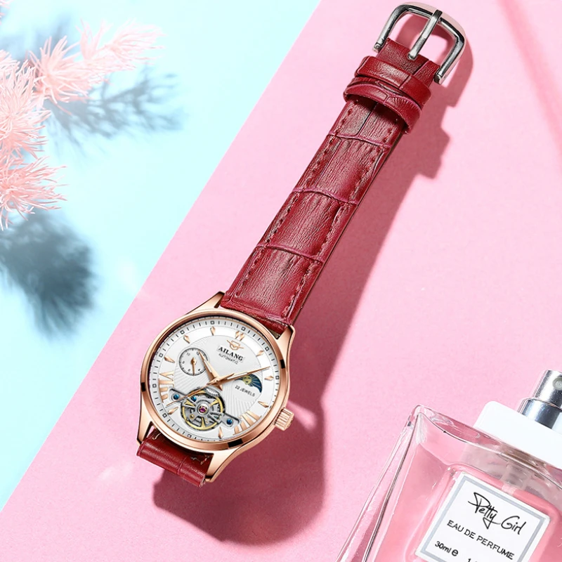 New AILANG luxury ladies watch fashion hollow luminous waterproof automatic mechanical watch