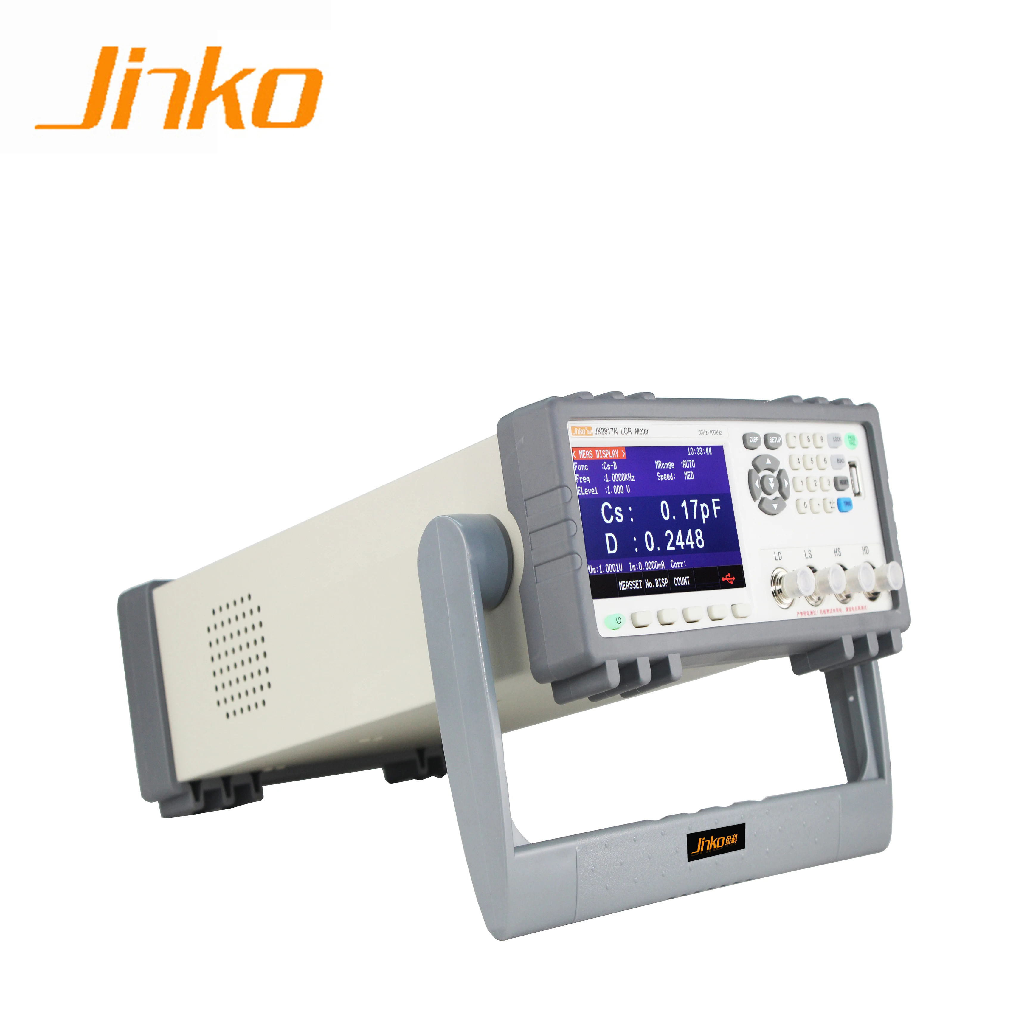 

JINKO Цифровой LCR измеритель JK2817N 50 Гц-100 Гц LCR Цифровой мостовой тестер с 0.1% точностью
