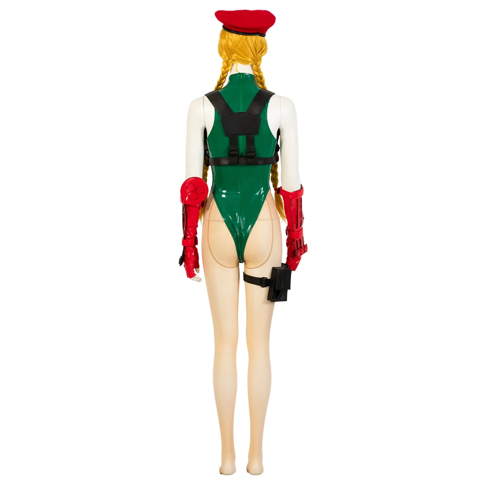Фото Костюм для косплея Manluyunxiao Premium Quality Street Fighter Cammy White Green Bodysuit, индивидуальный размер, для Хэллоуина, Рождества, Comic Con №5
