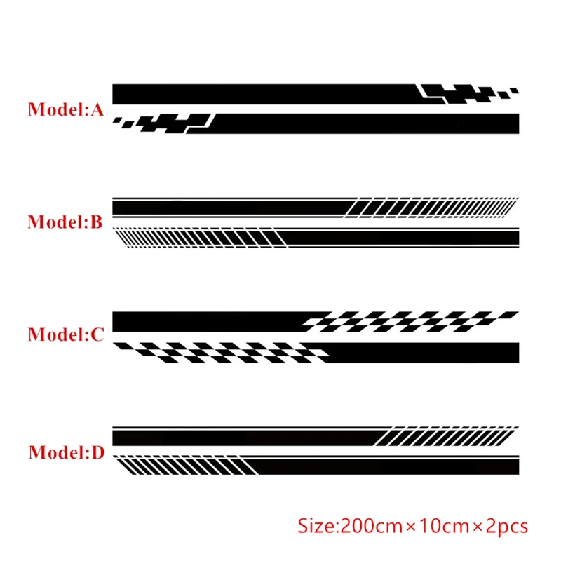 2 шт. для Tesla Model 3 S X P100D боковая юбка на дверь автомобиля длинные полосы наклейки