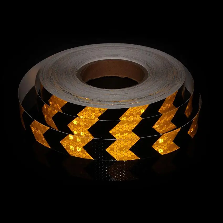 

Светоотражающая лента со стрелками из ПВХ, 2,5 см * 3 м, водонепроницаемая безопасная наклейка, светоотражающая лента для автомобилей, велосипедов, грузовиков