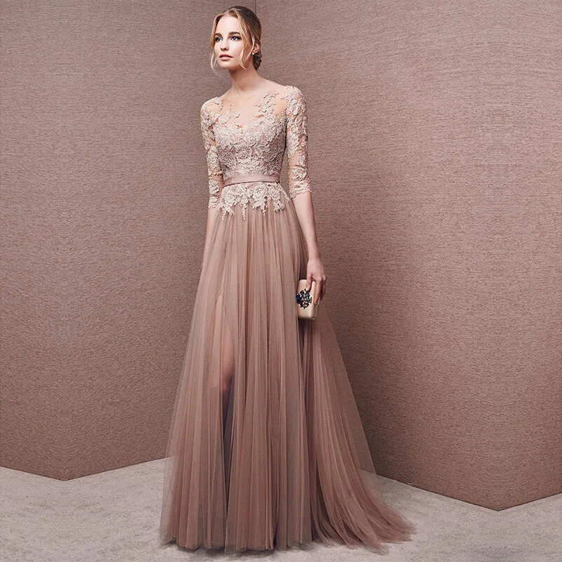 

Banquet Evening Dress 2022 New Split Elegant Sexy Long Slim Fit Atmosphere Host Dress Women