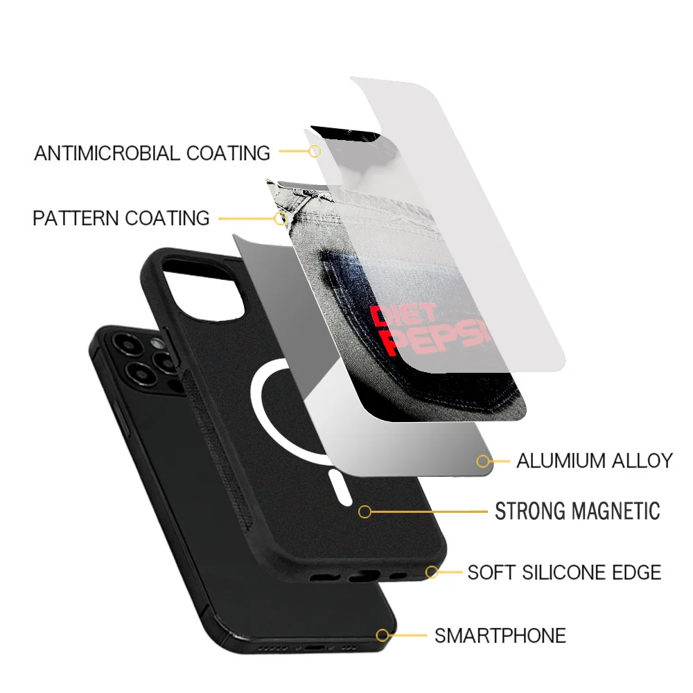 Чехол для телефона Addison Rae-Diet Pepsi IPhone 11 12 13 14 15 Plus Pro Max зеркальный акриловый чехол