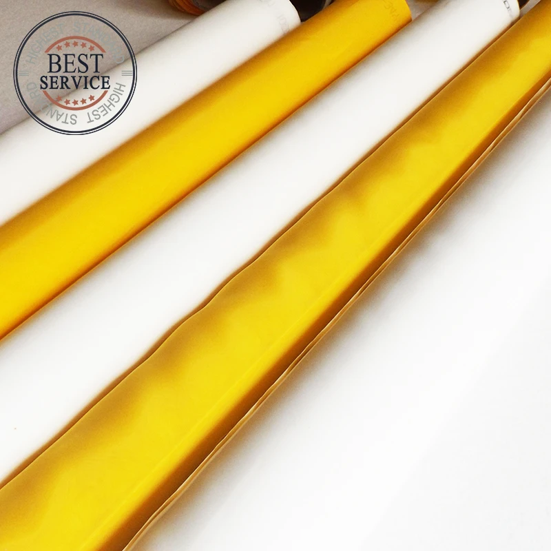 

Бесплатная доставка! Высокоскоростная сетка для текстильной печати 110T 40 мкм 127 см 50 м бело-желтого цвета