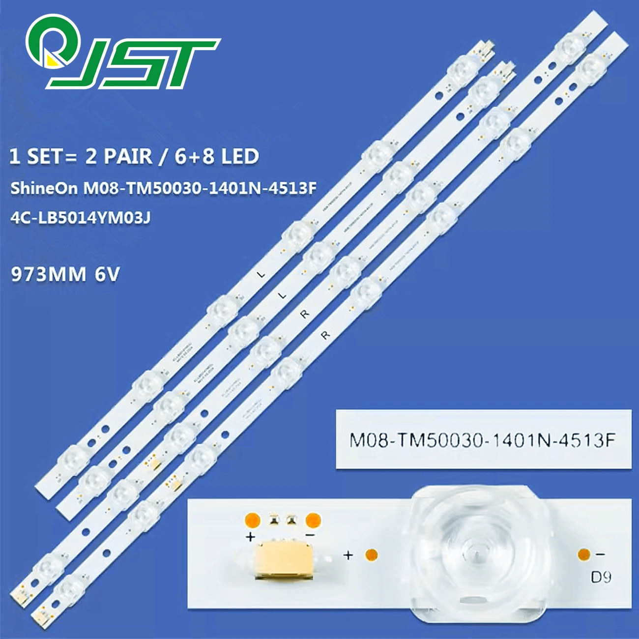 4 шт./комплект светодиодов 50P717 50P715 50H6G 50D8 50P71 ShineOn M08-TM50030-1401N-4513F 4C-LB5014-YM03J 4C-LB5014-YM04J