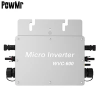 powmr 600w solar on grid tie inverter 120v230vac mppt solar dc to single phase power micro inverter monitor by wifi