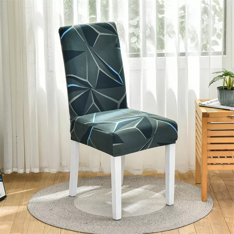 

Spandex Elastic Dining Chair Slipcovers Modern Printing Removable Anti-dirty Kitchen Seat Case Stretch Chair Cover for Home