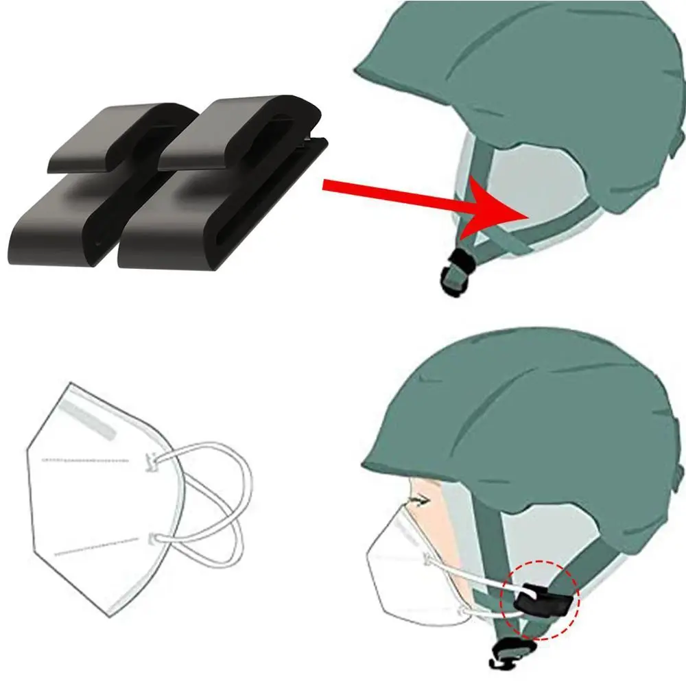 

2Pcs Plastic Cycling Outdoor Skiing Mask Clip Easy Mounting Snow Helmet Ski Helmet Mask Holder