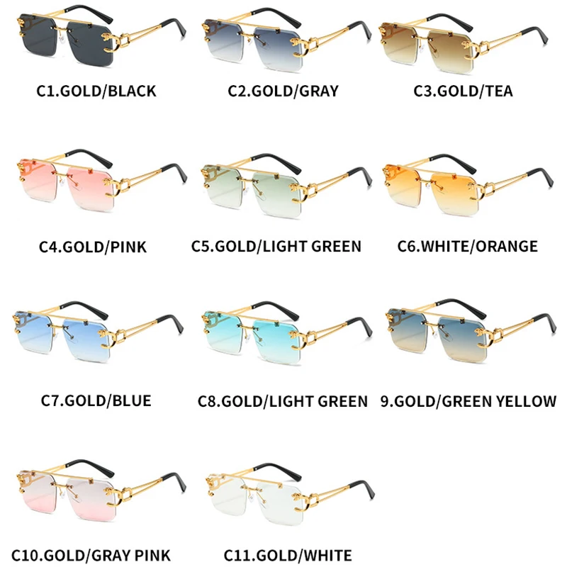 Мужские и женские ретро-очки без оправы SO &amp EI металлические Квадратные