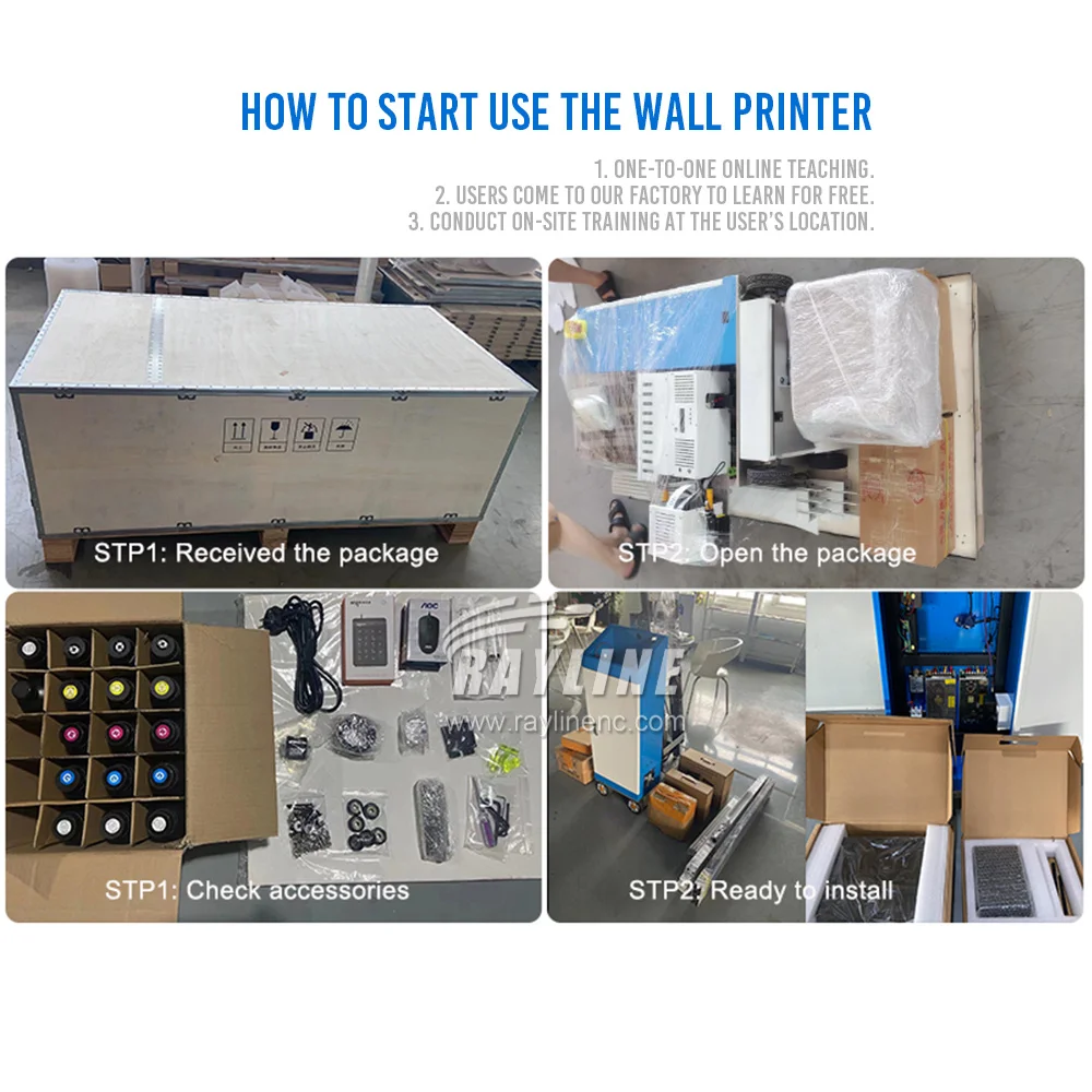 Настенный художественный раствор 3D принтер 5D CMYKW УФ-настенный Краска УФ-принтер