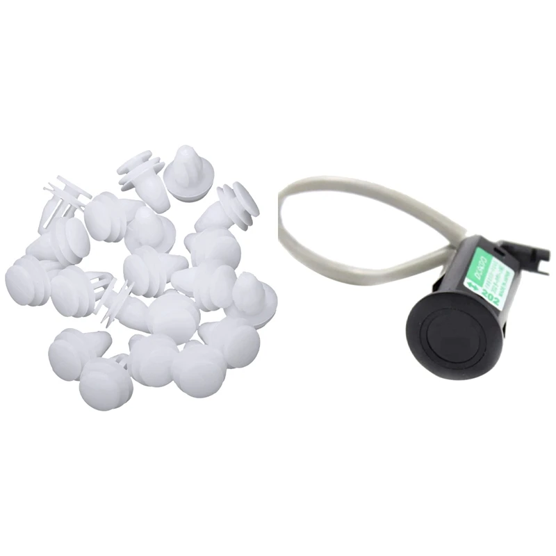 

20 Pcs Car White Rivet Door Trim Clips Fastener & 1 Pcs Parking Sensor PZ36200208 PZ362-00208