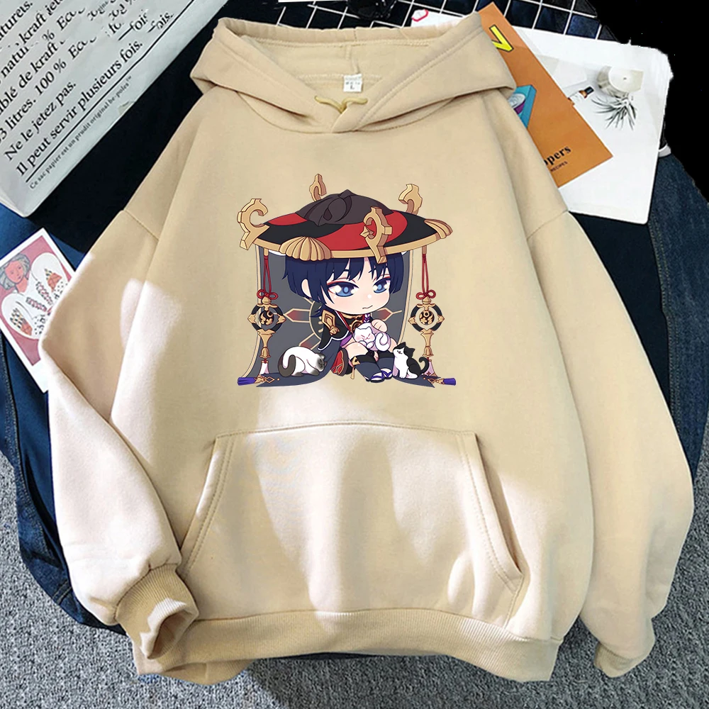 

2023 Y2K Genshin Impact Scaramouche толстовка с принтом в стиле игры Графический Hoody Kawaii одежда для девочек весенние топы с длинным рукавом оверсайз