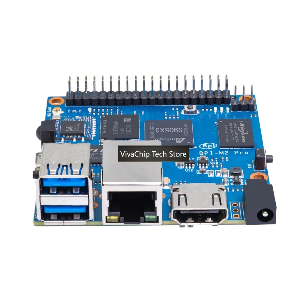 Фото VivaChip TechBanana PI BPI-M2 Pro с четырехъядерным процессором Amlogic S905X3, 2 ГБ LPDDR4 ОЗУ, 16 ГБ EMMC, поддержка Raspbian Image, электронный №5