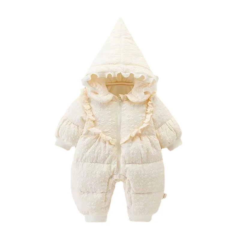 

Baby cotton clothing baby toddler pile thickened cotton jacket climbing suit female treasure winter clothing out hugging clothes