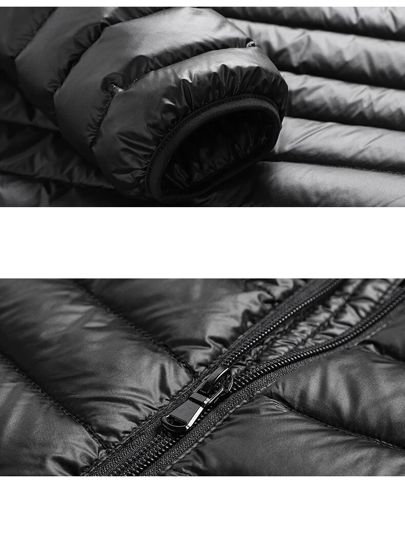 Meilly Gecko 2022 New Pattern Autumn and Winter Male Thin Short Leisure Wild White Duck Down Hooded Down Jacket
