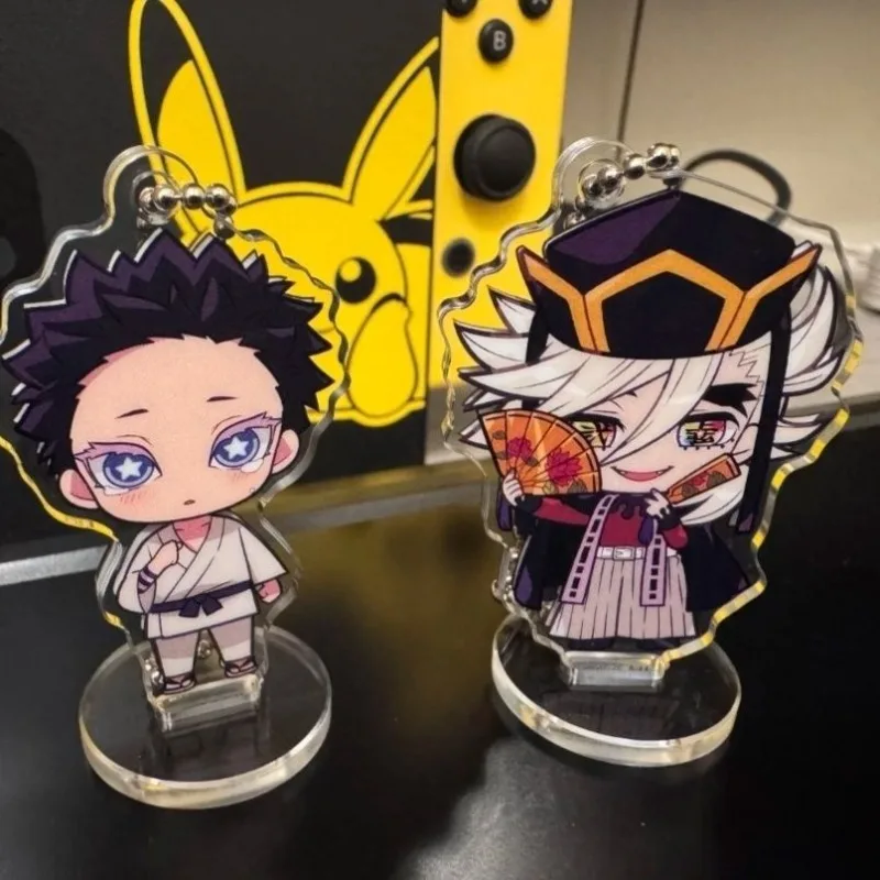 Фото Demon Slayer: Kimetsu No Yaiba акриловая фигурка-подставка брелок Akaza Douma аниме периферийные устройства милый мультфильм настольный орнамент кулон №1
