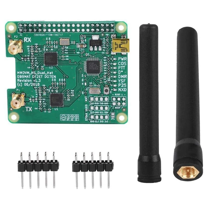 

MMDVM Hotspot Dual Antenna Board Duplex MMDVM Assembled Kit For P25 DMR YSF For Raspberry Pi