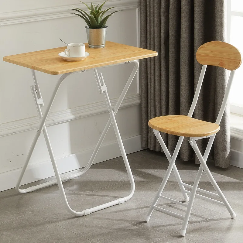 

Simple Folding Table Dormitory Writing Desk Study Table and Chair Single Dining Table Dining Small Table Computer Desk