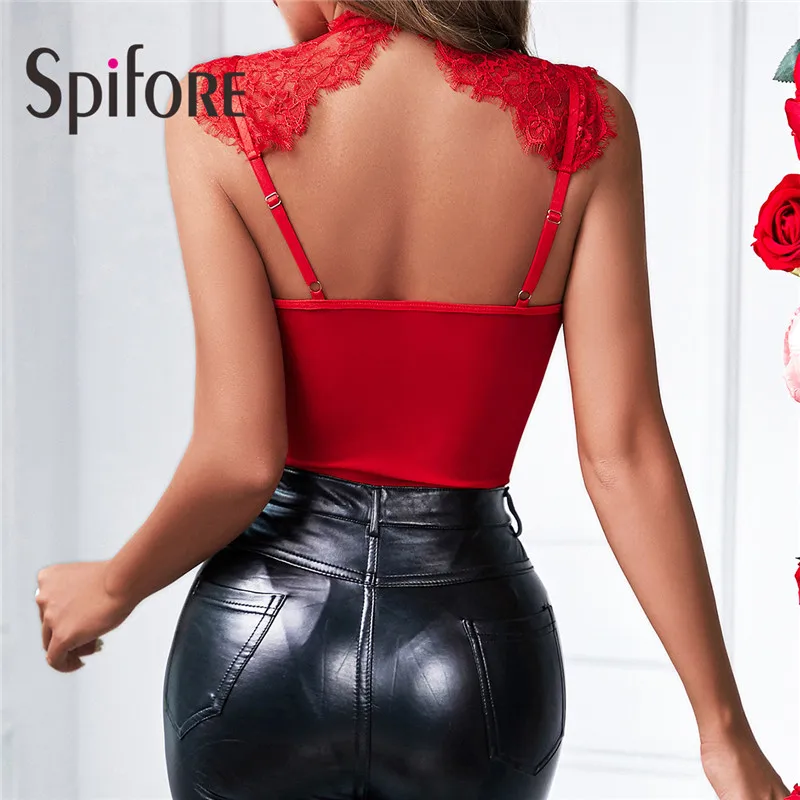 Женское кружевное боди без рукавов с открытой спиной