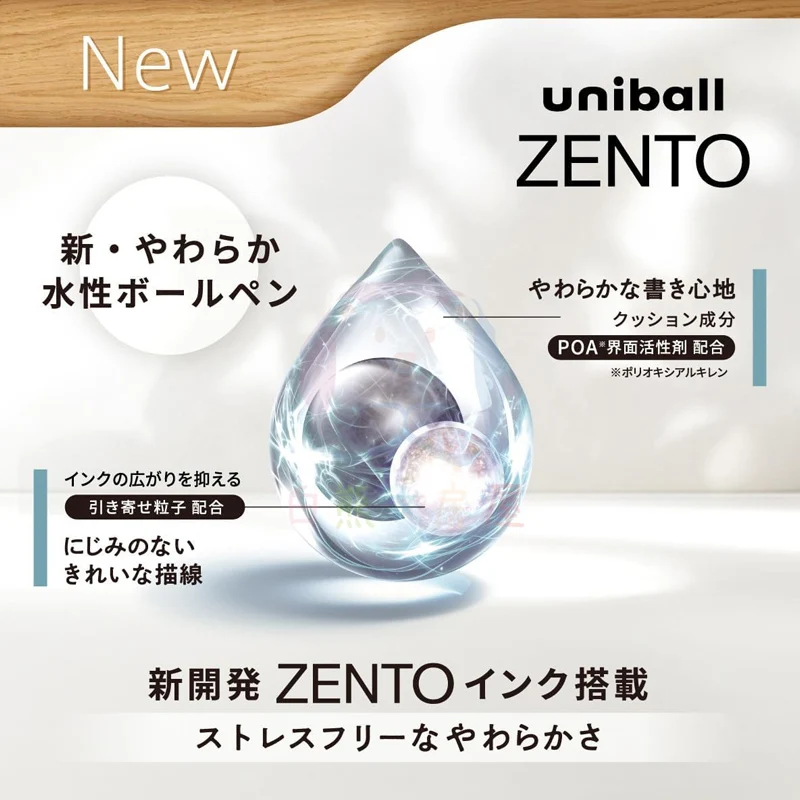Фото Японские чернила Uni Uniball Zento для ручек, UBR-Z-0.38/0.5, черные/синие/красные, водостойкие, быстросохнущие, для плавного письма №3