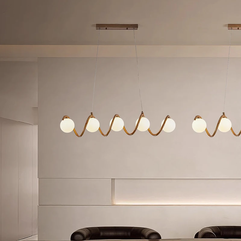 AiPaiTe спиральные подвесные люстры из древесины имитация ветки дерева для столовой