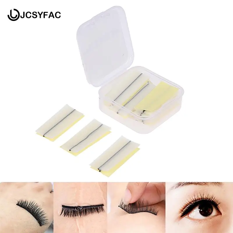 

40Pcs/Box Reusable Self-Adhesive Glue-Free Eyelash Glue Strip False Eyelashes Makeup Tools Hypoallergenic No Glue Non Blooming
