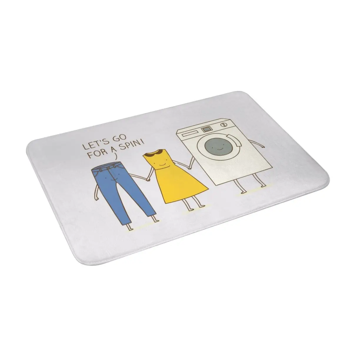 

Let's Go For Spin Bath Door Floor Mat Anti-slip Rug Carpet Entrance Living Room Home Kitchen Removal Doormat Bathroom Musicroom