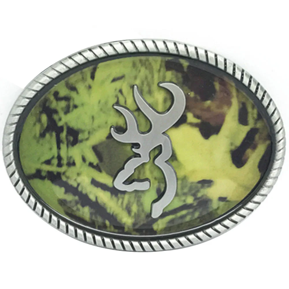 

T-DISOM Oval Western Cowboys Rodeo Alloy Camouflage Thread Edge Belt Buckles for Men 40mm Hebilla Cinturon Hombre Dropshipping