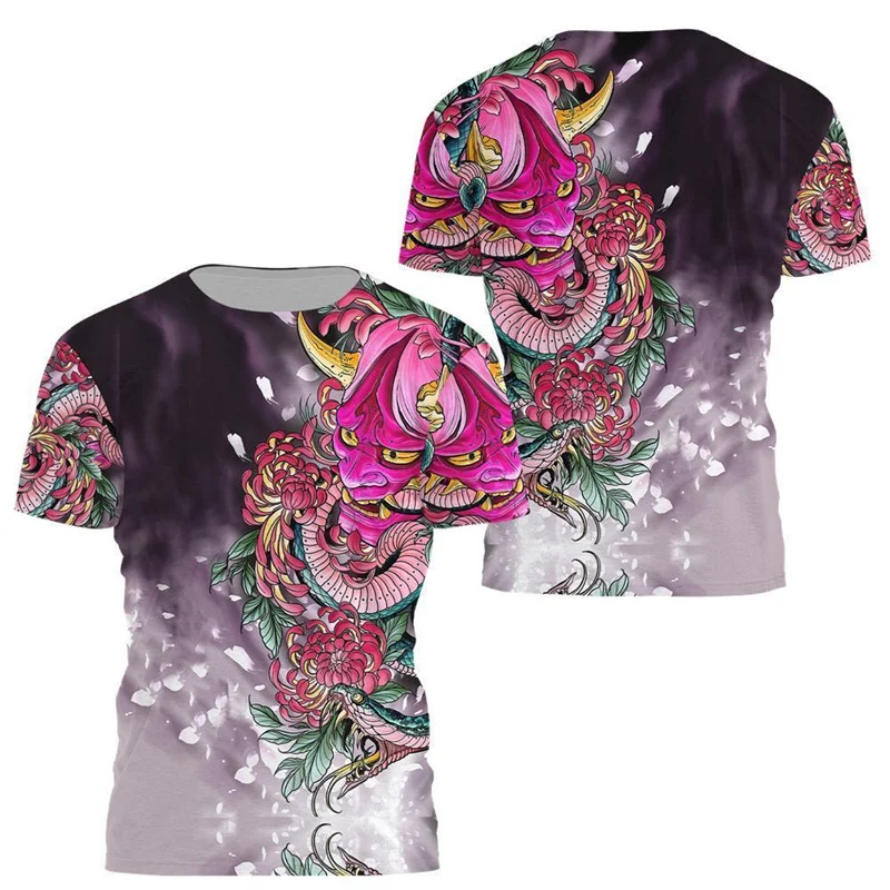 Футболка мужская быстросохнущая с 3D-принтом гэйша