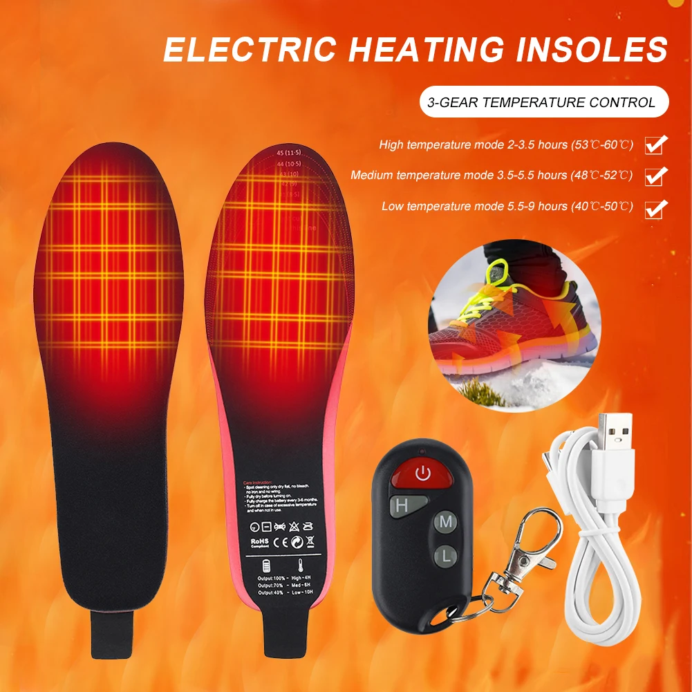 Зимние электрические стельки с подогревом и дистанционным управлением